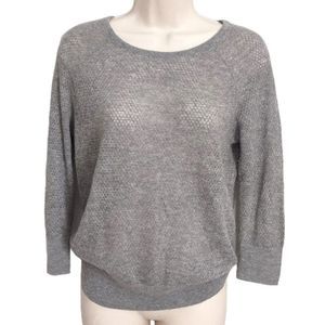 Banana Republic Gray Lightweight Sheer Sweater Gray Alpaca Wool Blend XS